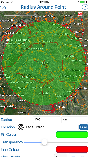 Radius Around Point