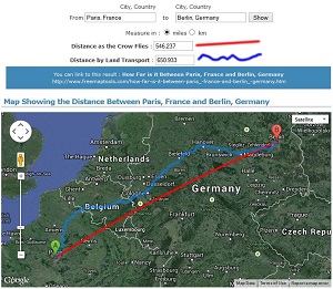 How can you determine the mileage between U.S. cities?